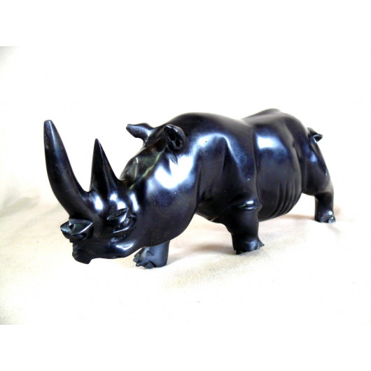 Rhinoceros En Bois D Ebene