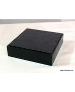 Socle pour statue ou sculpture en chêne peint en noir